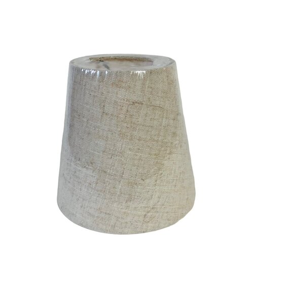 Linen Lampshade Beige Fabric Barrel Empire Shade 5.5" Chandelier Welcome Light - Picture 7 of 10
